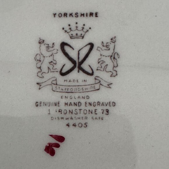 3 Yorkshire Staffordshire England Hand-Engraved Ironstone Bowls Oval Round 4405 - Picture 7 of 11